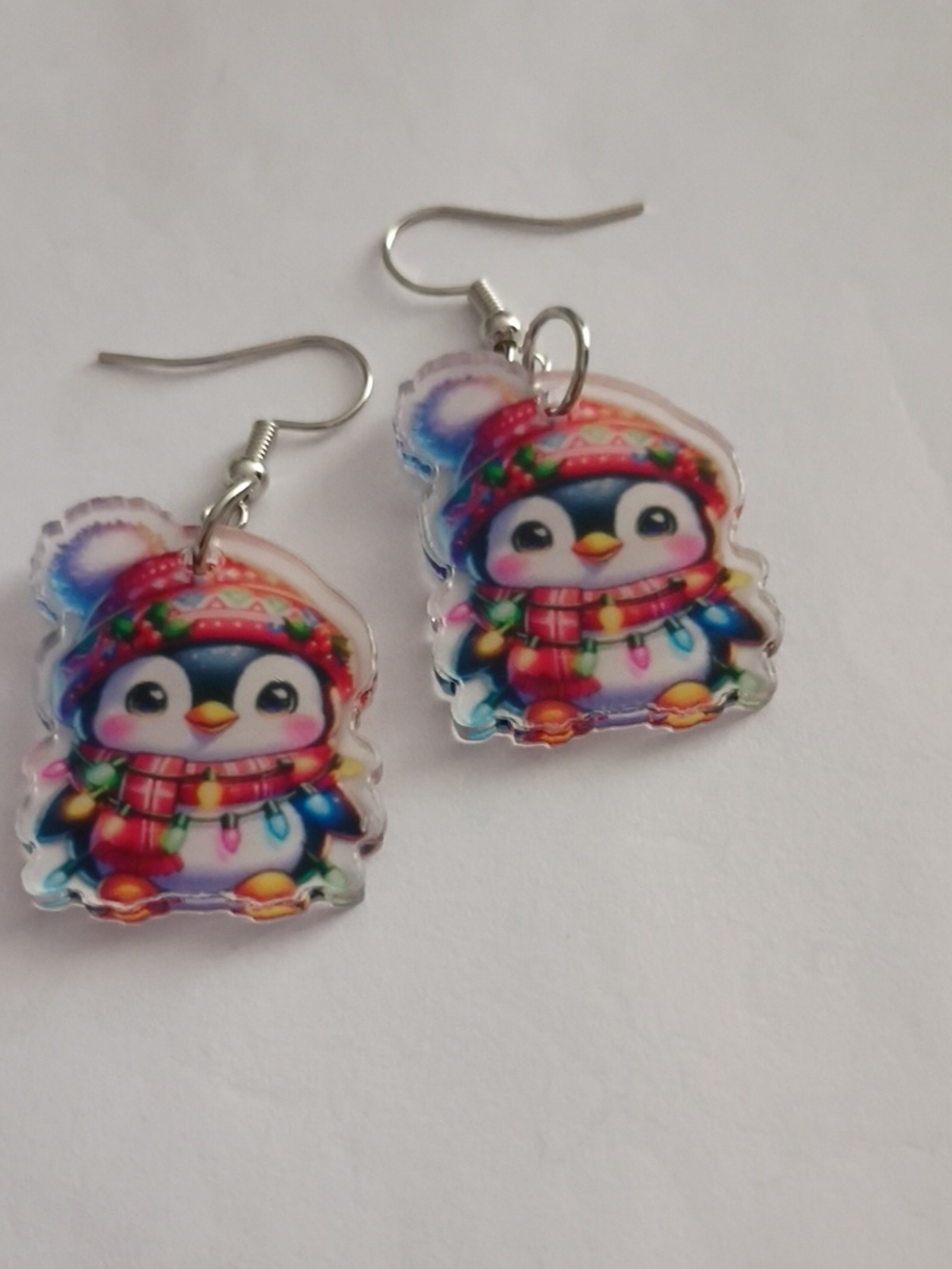 Preseason Sale Cute Penguin Holiday Dangle Earrings - Multicolor